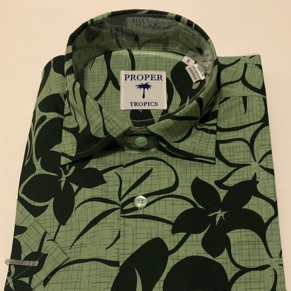 Proper Tropics Other - Green Tropical Hawaiian Short Sleeve Shirt